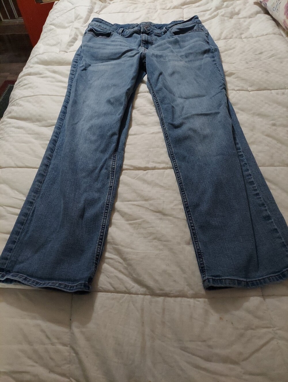 Maurices 14 Short Mid Rise Jeans Light Blue